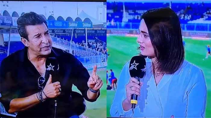 mayanti langer and wasim akram वसीम अकरम मयंती लैंगर के सवाल पर चिड़चिड़ाए, बोले- रोहित शर्मा भी यह सुनकर परेशान हो गया होगा