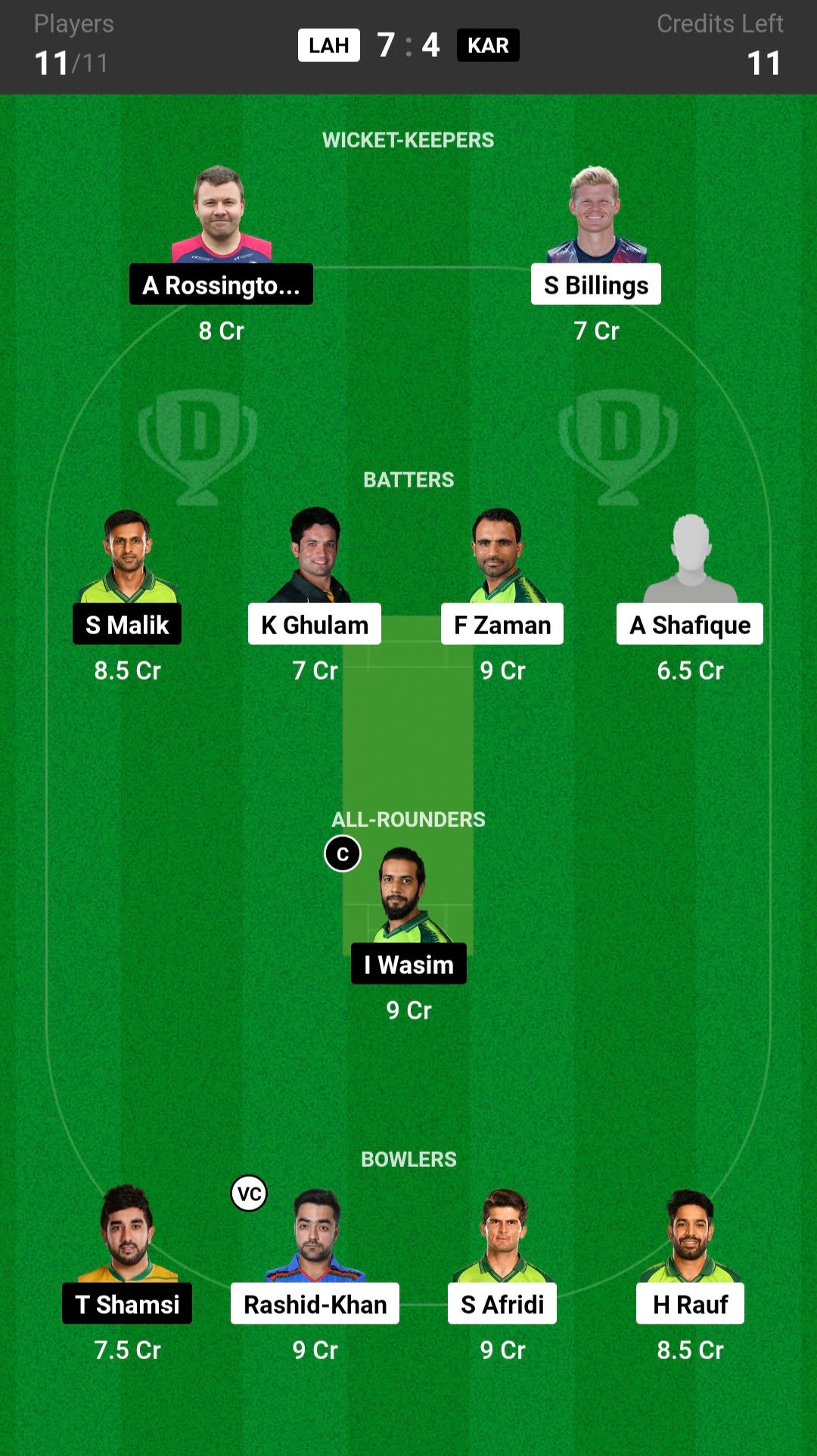 LAH vs KAR Dream 11 Prediction PSL 2023