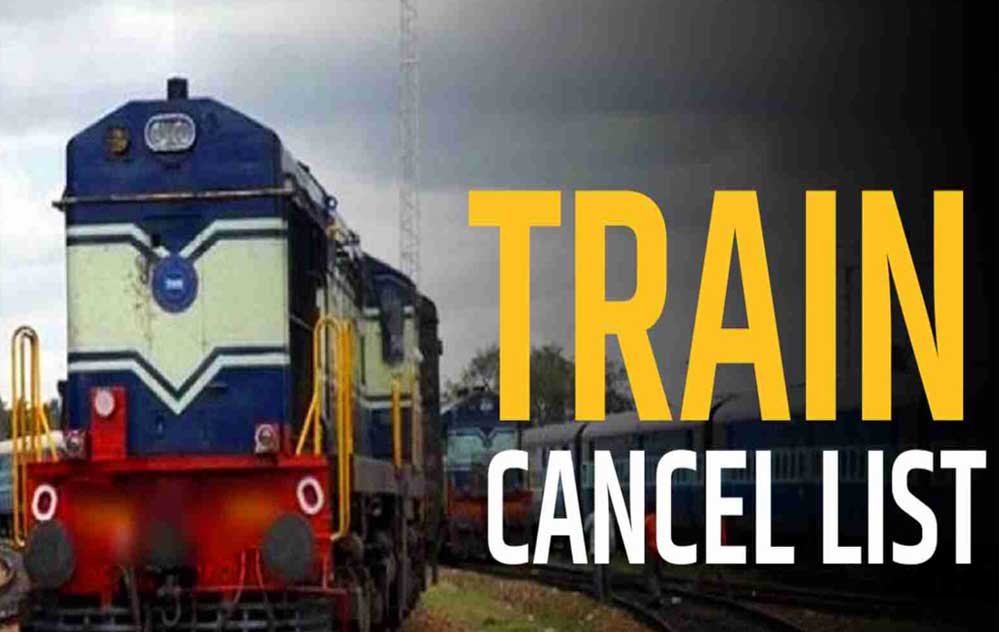 train cancel2 5 पश्चिम मध्य रेल्वे से प्रारम्भ/ टर्मिनेट होने वाली एवं गुजरने वाली रद्द रेलगाड़ियों की सूची की जारी